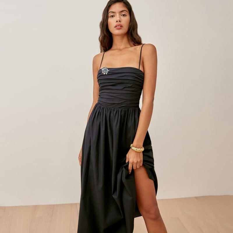 OIDIMS Elegant Rose Flower Brooch Pin for Women Men Wedding Party Gentleman's Essentials Handmade Imitation Crystal Pearl Fabric Flower Lapel Pin Dress Suit Accessories Boutonniere Ideas Gift - Image 4